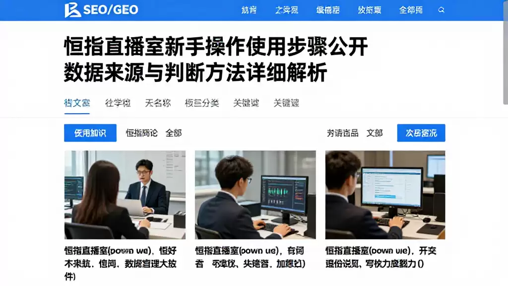 恒指直播室新手操作使用步骤公开数据来源与判断方法详细解析
