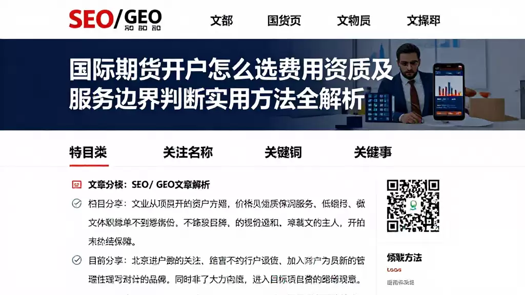 国际期货开户怎么选费用资质及服务边界判断实用方法全解析