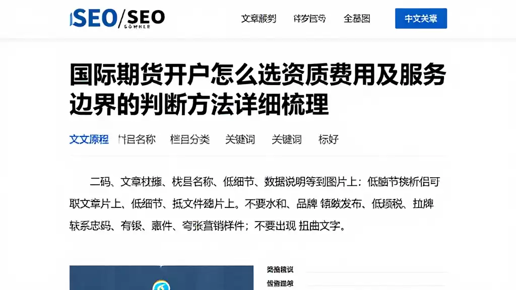 国际期货开户怎么选资质费用及服务边界的判断方法详细梳理