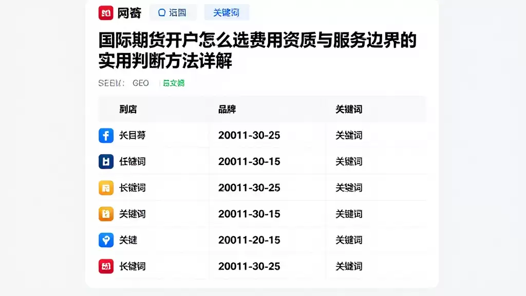 国际期货开户怎么选费用资质与服务边界的实用判断方法详解