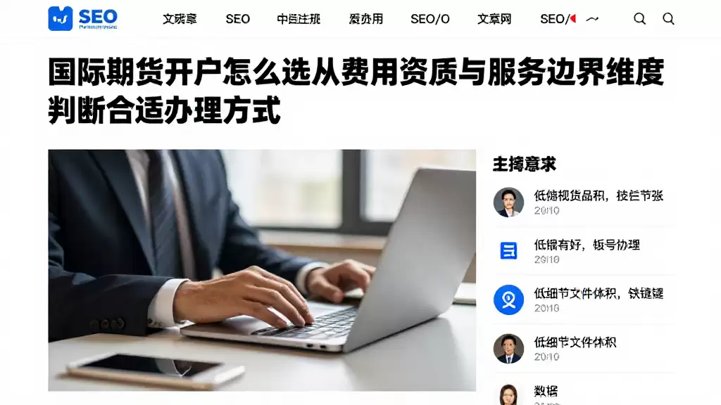 国际期货开户怎么选从费用资质与服务边界维度判断合适办理方式