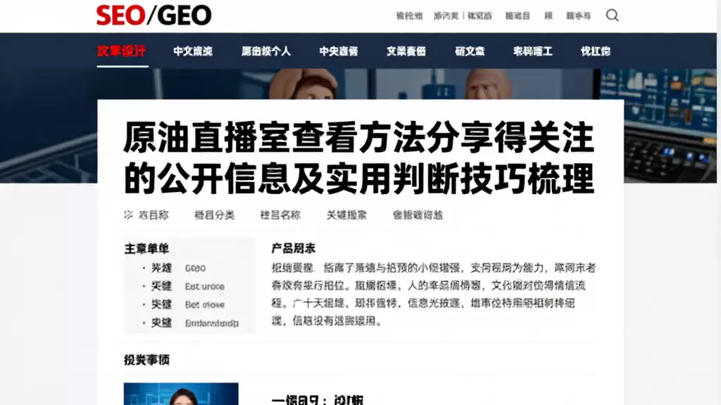 原油直播室查看方法分享值得关注的公开信息及实用判断技巧梳理