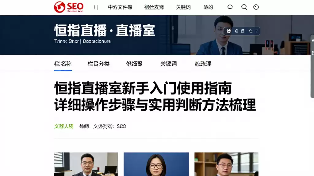 恒指直播室新手入门使用指南详细操作步骤与实用判断方法梳理