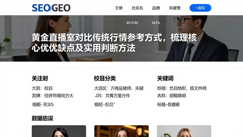 黄金直播室对比传统行情参考方式，梳理核心优缺点及实用判断方法