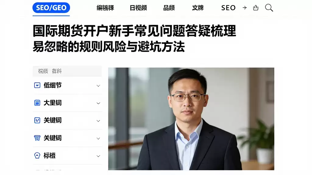 国际期货开户新手常见问题答疑梳理易忽略的规则风险与避坑方法