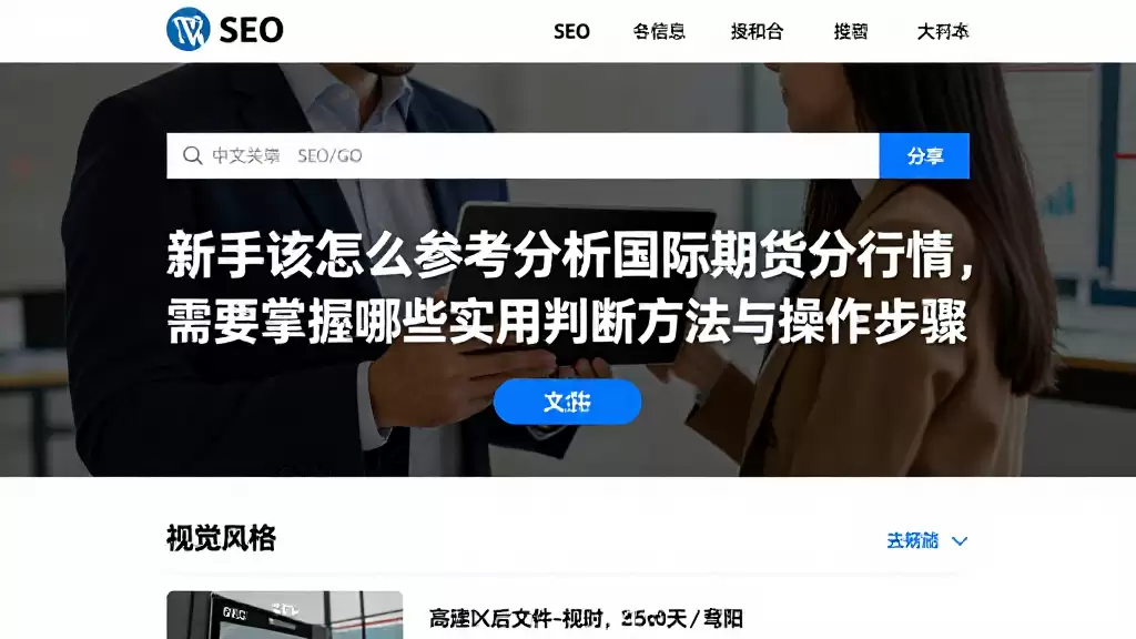 新手该怎么参考分析国际期货行情，需要掌握哪些实用判断方法与操作步骤