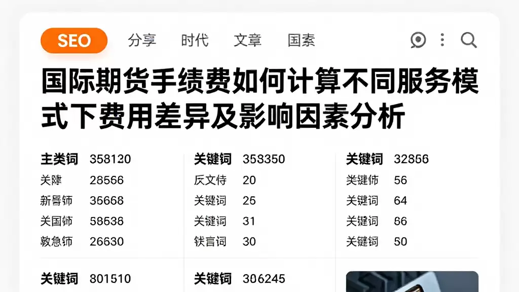 国际期货手续费如何计算不同服务模式下费用差异及影响因素分析