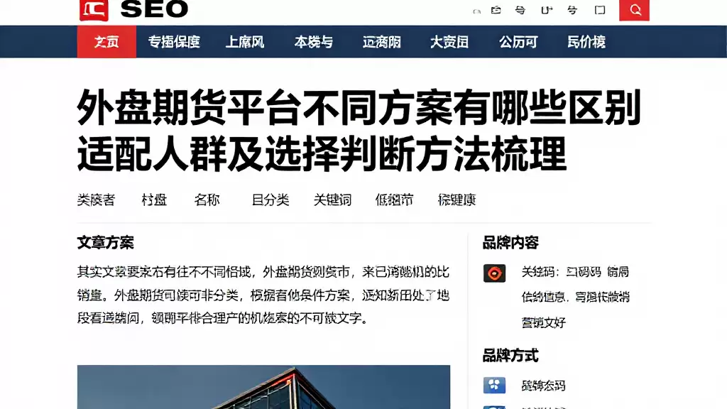 外盘期货平台不同方案有哪些区别适配人群及选择判断方法梳理