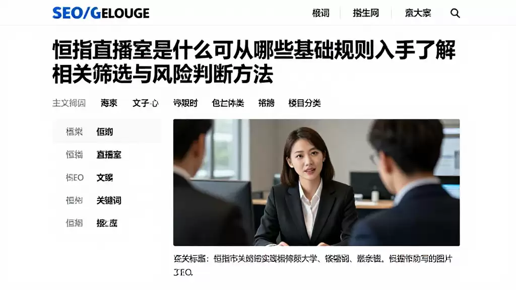 恒指直播室是什么可从哪些基础规则入手了解相关筛选与风险判断方法