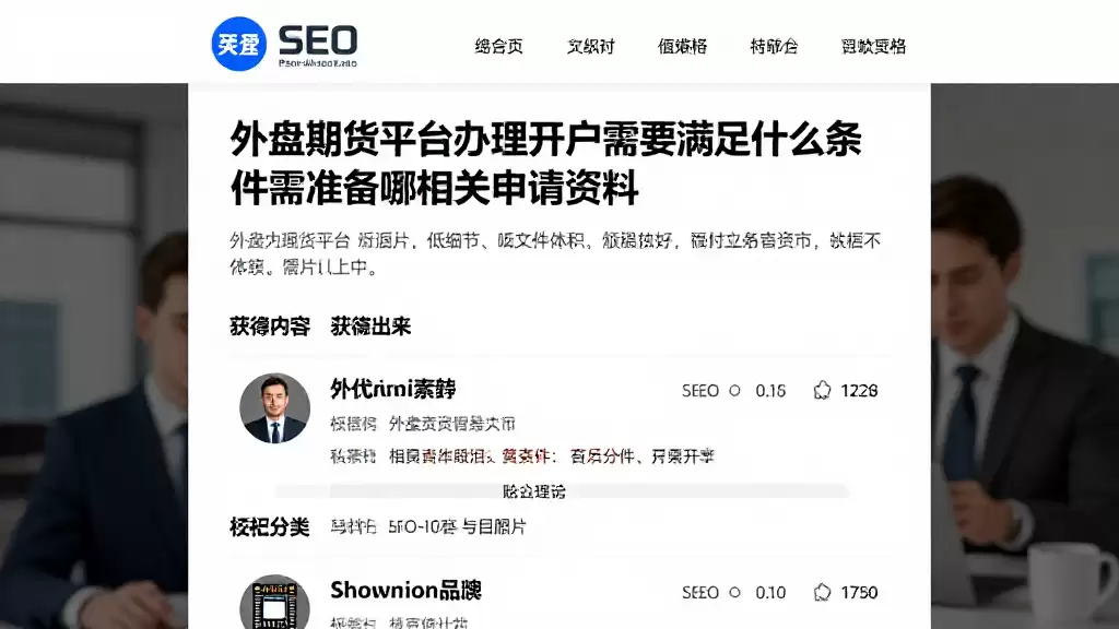 外盘期货平台办理开户需要满足什么条件需准备哪些相关申请资料