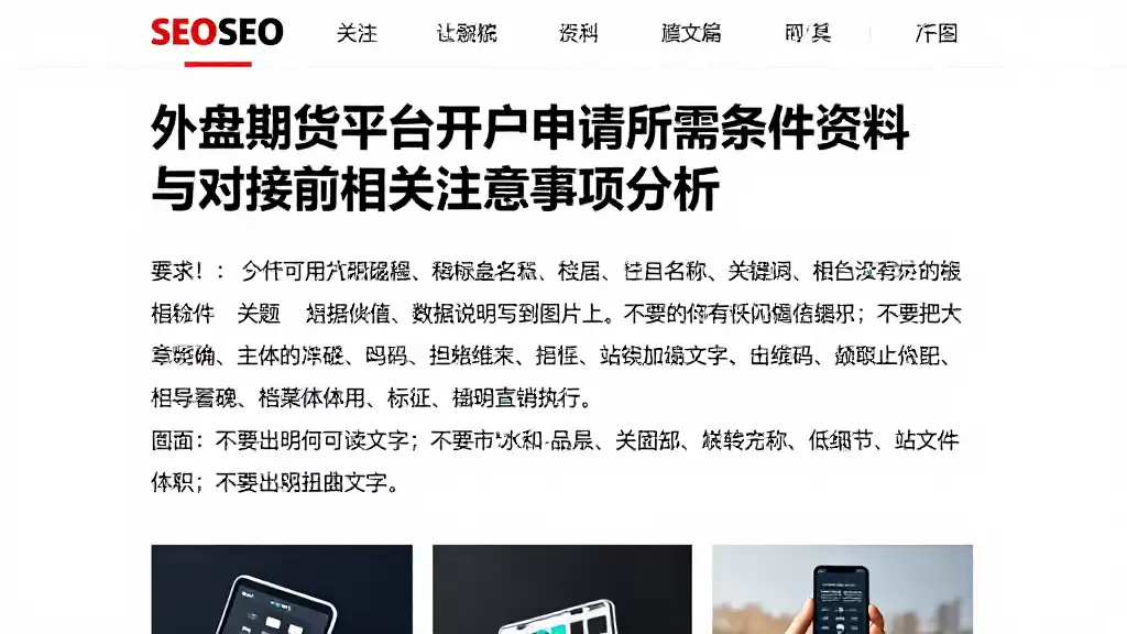 外盘期货平台开户申请所需条件资料与对接前相关注意事项分析