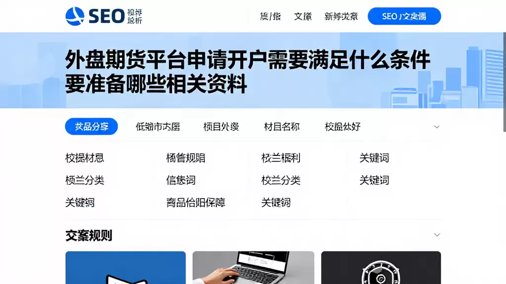 外盘期货平台申请开户需要满足什么条件要准备哪些相关资料