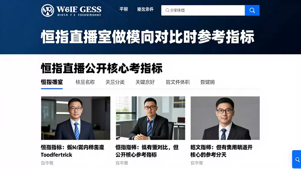 恒指直播室做横向对比时需重点查看哪些公开核心参考指标
