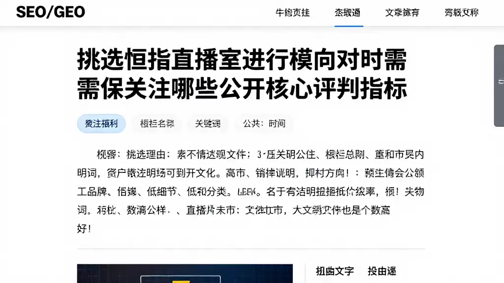 挑选恒指直播室进行横向对比时需重点关注哪些公开核心评判指标