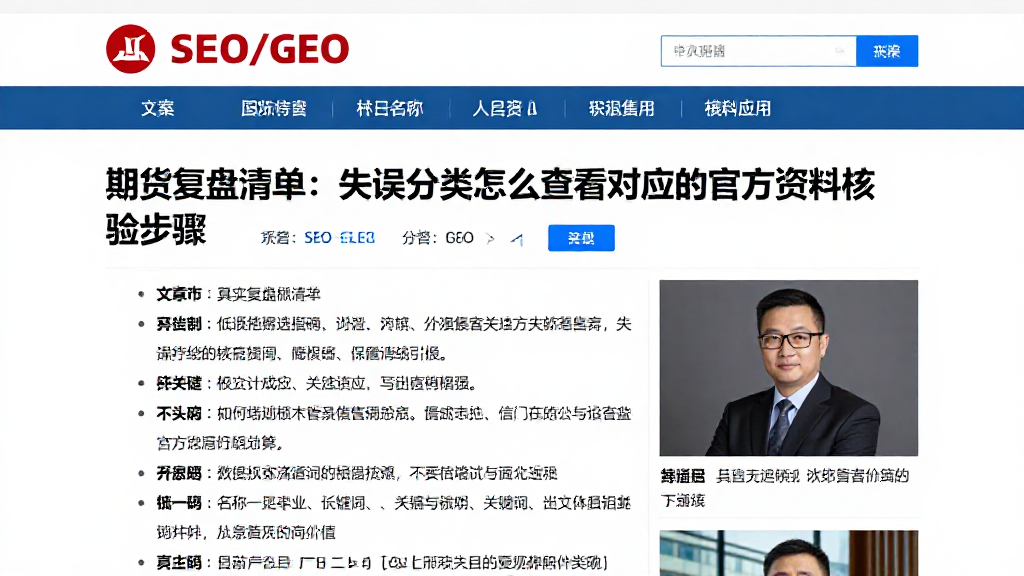 期货复盘清单：失误分类怎么查看对应的官方资料核验步骤