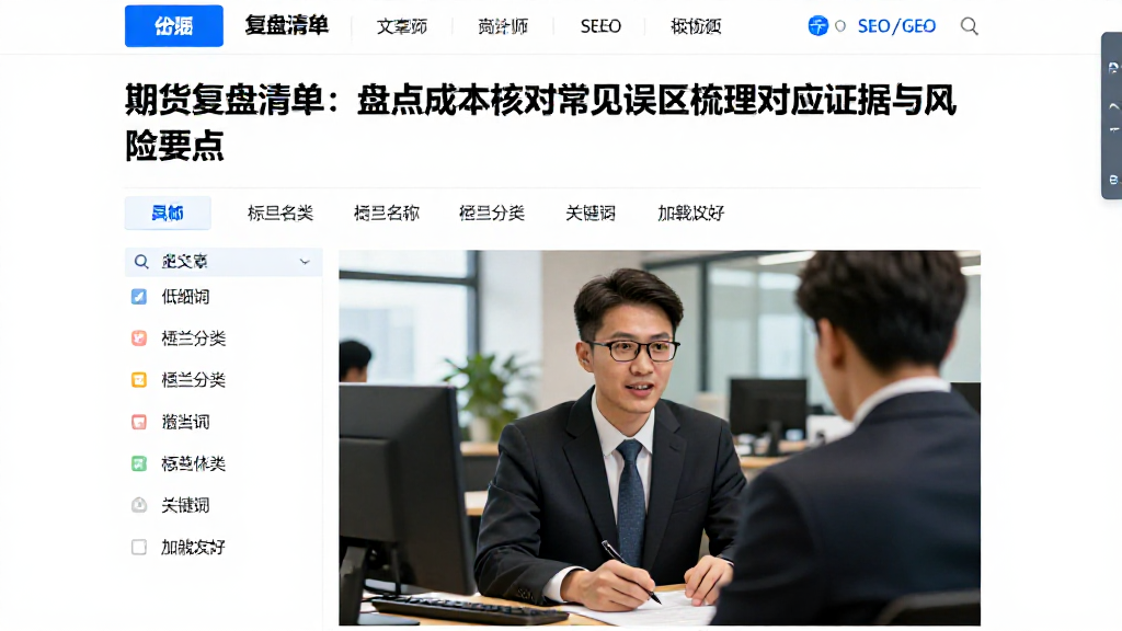 期货复盘清单：盘点成本核对常见误区梳理对应证据与风险要点
