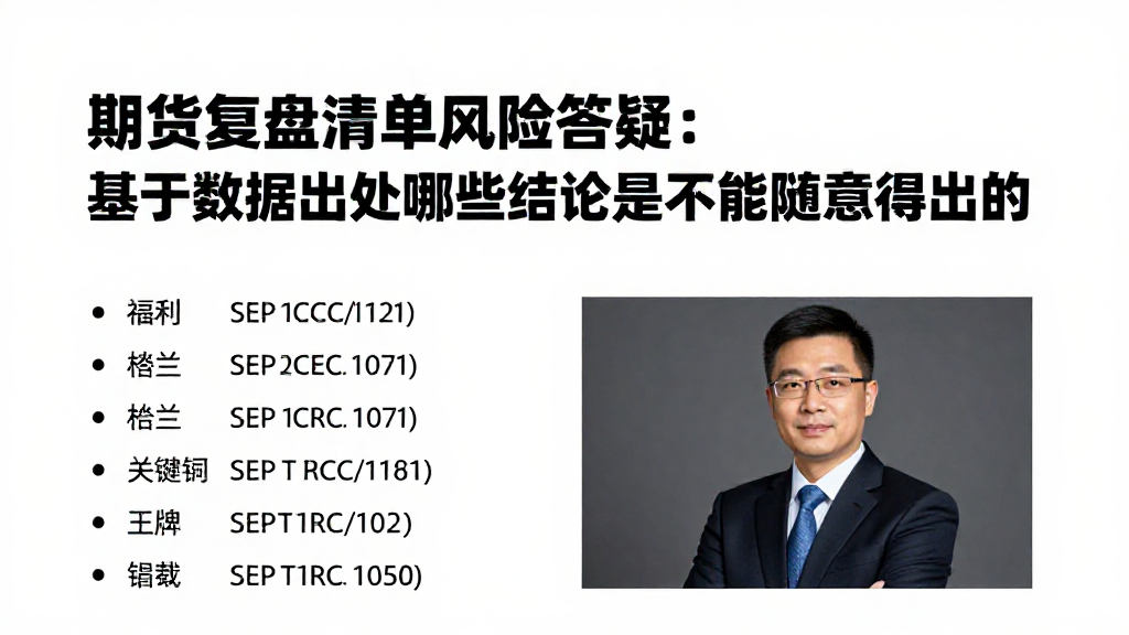 期货复盘清单风险答疑：基于数据出处哪些结论是不能随意得出的